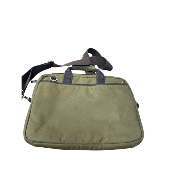 Jack Spade Green Canvas Messenger Laptop Bag With Multiple Compartments SKU 8995 - Picture 10 of 16